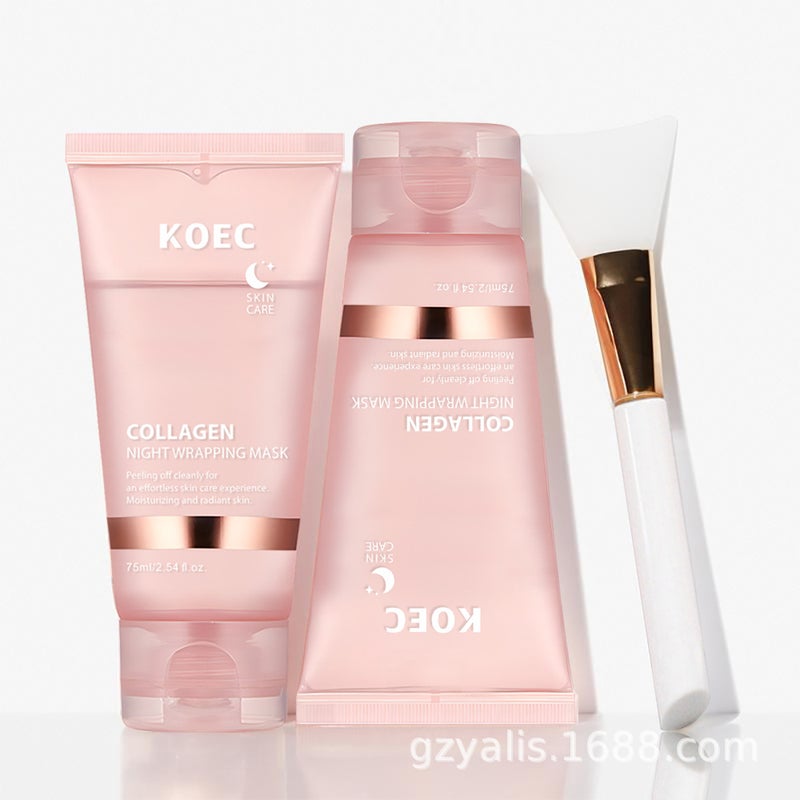 Koec Collagen Tear Mask With Brush Transparent Hydrating Moisturizing Moisturizing Night Mask - Image 2